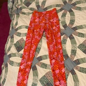 Girls flower lularoe leggings
